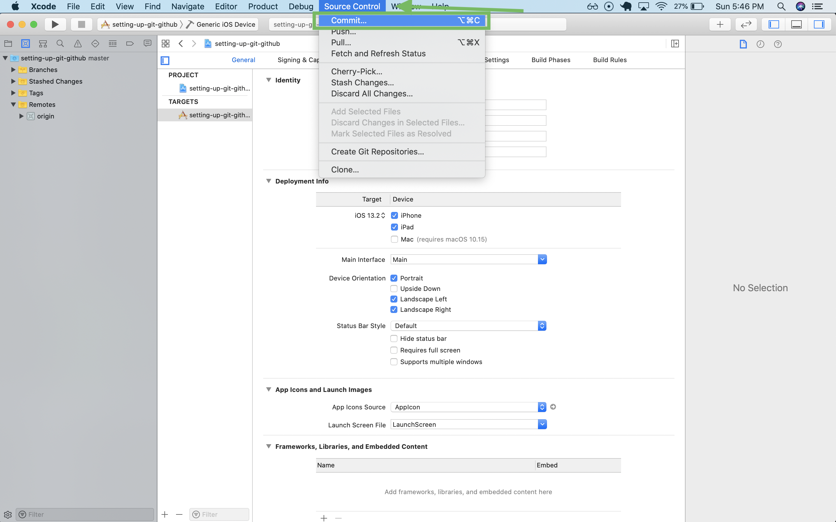 Screenshot illustrating directions above